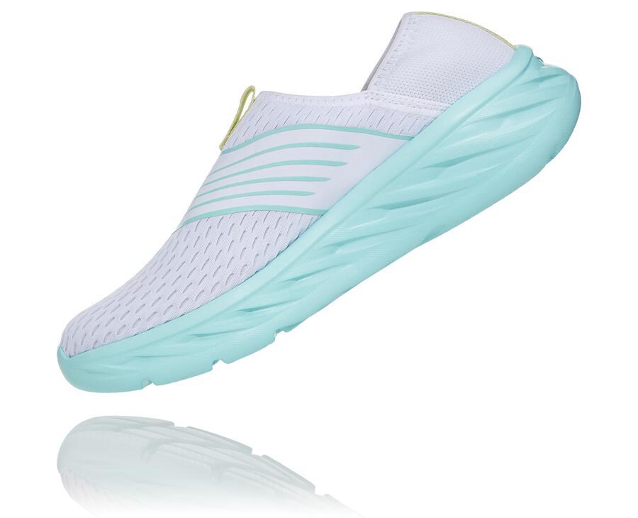 Hoka Australia One One ORA Recovery - Womens Sandals White/Blue - KDWTN-3526